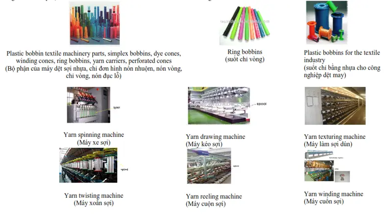 SUỐT CHỈ, ỐNG CHỈ, LÕI VÀ CÁC VẬT PHẨM TƯƠNG TỰ, LOẠI PHÙ HỢP SỬ DỤNG VỚI MÁY MÓC THUỘC NHÓM 84.44, 84.45 HOẶC 84.48