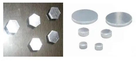 MIẾNG KẼM HÌNH LỤC GIÁC DÙNG ĐỂ SẢN XUẤT PIN